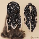 Spring and summer silk scarf simulation silk scarf female 70cm small square scarf neck scarf tied pa