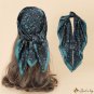 Spring and summer silk scarf simulation silk scarf female 70cm small square scarf neck scarf tied pa