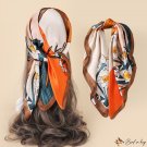 Chinese wind satin small silk scarf simulation silk scarf female square scarf neck scarf hair tie pr