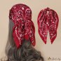 Faux silk small silk scarf scarf women square scarf neck scarf hair tie paisley cashew print