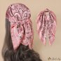 Faux silk small silk scarf scarf women square scarf neck scarf hair tie paisley cashew print