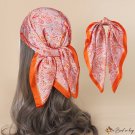 Satin chiffon simulation silk small silk scarf scarf female square scarf neck scarf hair tie print