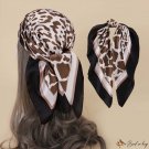 New leopard print silk scarf fashion hair band small square scarf female spring and autumn thin sect