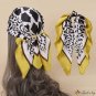 New leopard print silk scarf fashion hair band small square scarf female spring and autumn thin sect
