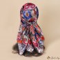 Spring and summer new 90CM cashew simulation silk large square scarf temperament ladies silk scarf w
