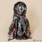 Spring and summer new 90CM cashew simulation silk large square scarf temperament ladies silk scarf w