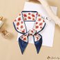 New double-sided sharp-edged floating ribbon female silk scarf simulation silk twill spell color col