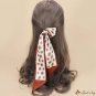 New double-sided sharp-edged floating ribbon female silk scarf simulation silk twill spell color col