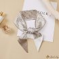 New double-sided sharp-edged floating ribbon silk scarf simulation silk twill print neck scarf hair