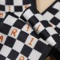 New double-sided sharp-edged floating ribbon plaid silk scarf simulation silk twill print neck scarf