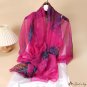 New 0CM simulation silk large long scarf breathable printing female silk scarf wrap head scarf scarf