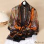 New 0CM simulation silk large long scarf breathable printing female silk scarf wrap head scarf scarf