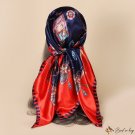 Spring and summer new 90CM simulation silk large square scarf carriage temperament ladies silk scarf