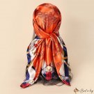 Spring and summer new 90CM simulation silk large square scarf temperament ladies silk scarf wrapped 