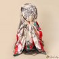 Spring and summer new 90CM simulation silk large square scarf temperament ladies silk scarf wrapped