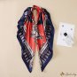 Spring and summer new 90CM simulation silk tinker large square scarf temperament ladies silk scarf w