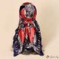 Spring and summer new 90CM simulation silk tinker large square scarf temperament ladies silk scarf w