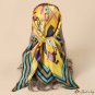 New 90CM imitation silk satin large square scarf temperament female ten horses wrapped head beach sc