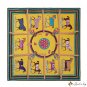 New 90CM imitation silk satin large square scarf temperament female ten horses wrapped head beach sc