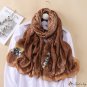Autumn and winter new cotton linen scarf female wind silk scarf retro plaid long scarf thin shawl sc