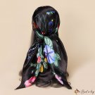 Spring and summer new 90CM simulation silk flower large square scarf temperament ladies silk scarf w