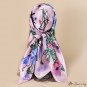 Spring and summer new 90CM simulation silk flower large square scarf temperament ladies silk scarf w