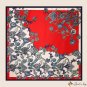 Spring and summer new 90CM printing simulation silk large square scarf temperament ladies silk scarf
