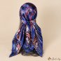 Spring and summer new 90CM cashew simulation silk large square scarf temperament ladies silk scarf w
