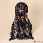 Spring and summer new 90CM cashew simulation silk large square scarf temperament ladies silk scarf w
