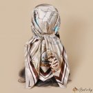 Spring and summer new 90CM simulation silk large square scarf sailing temperament Ms. silk scarf wra