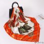 New 90CM simulation silk large square scarf female wrap ladies silk scarf wrap head scarf beach scar