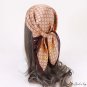 Simulation silk scarf fashion belt chain hair band small square scarf female spring and autumn thin 