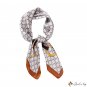 Simulation silk scarf fashion belt chain hair band small square scarf female spring and autumn thin 