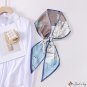 Spring and summer hair ribbon floating satin simulation silk female small long scarf headscarf neck 