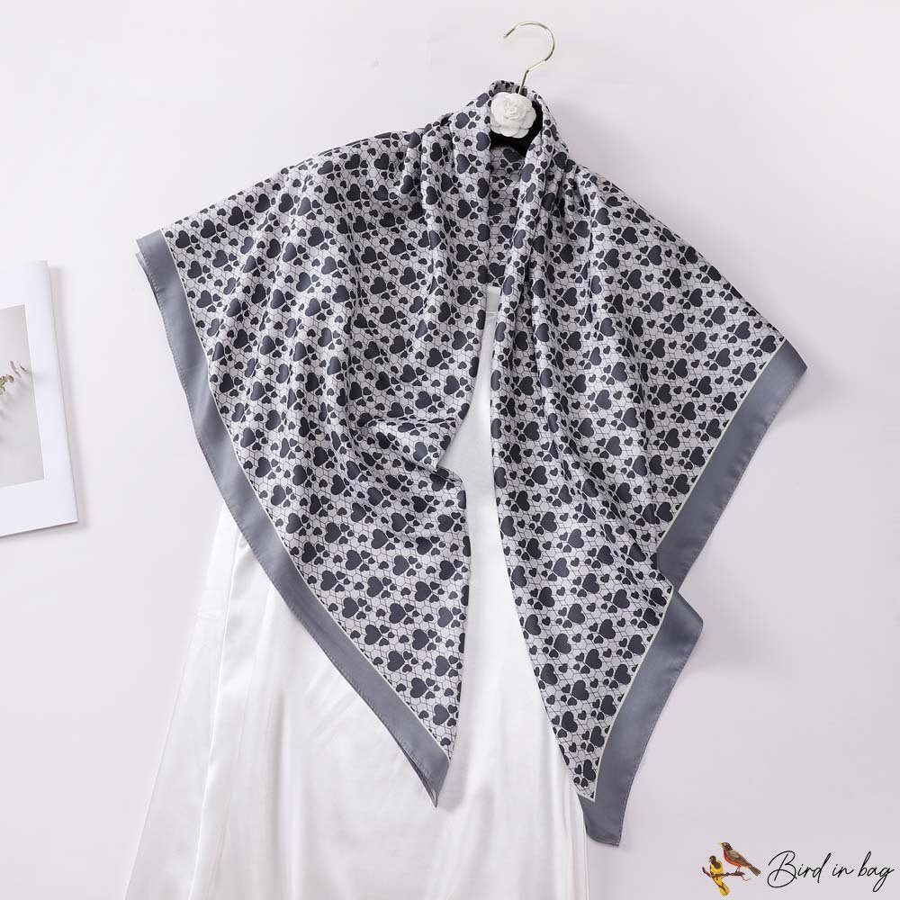 New love lattice simulation silk shawl silk scarf square scarf female package head yarn stall scarf 