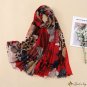Early autumn shawl multi-use female imitation cotton and linen printing color blocking scarf warm fa