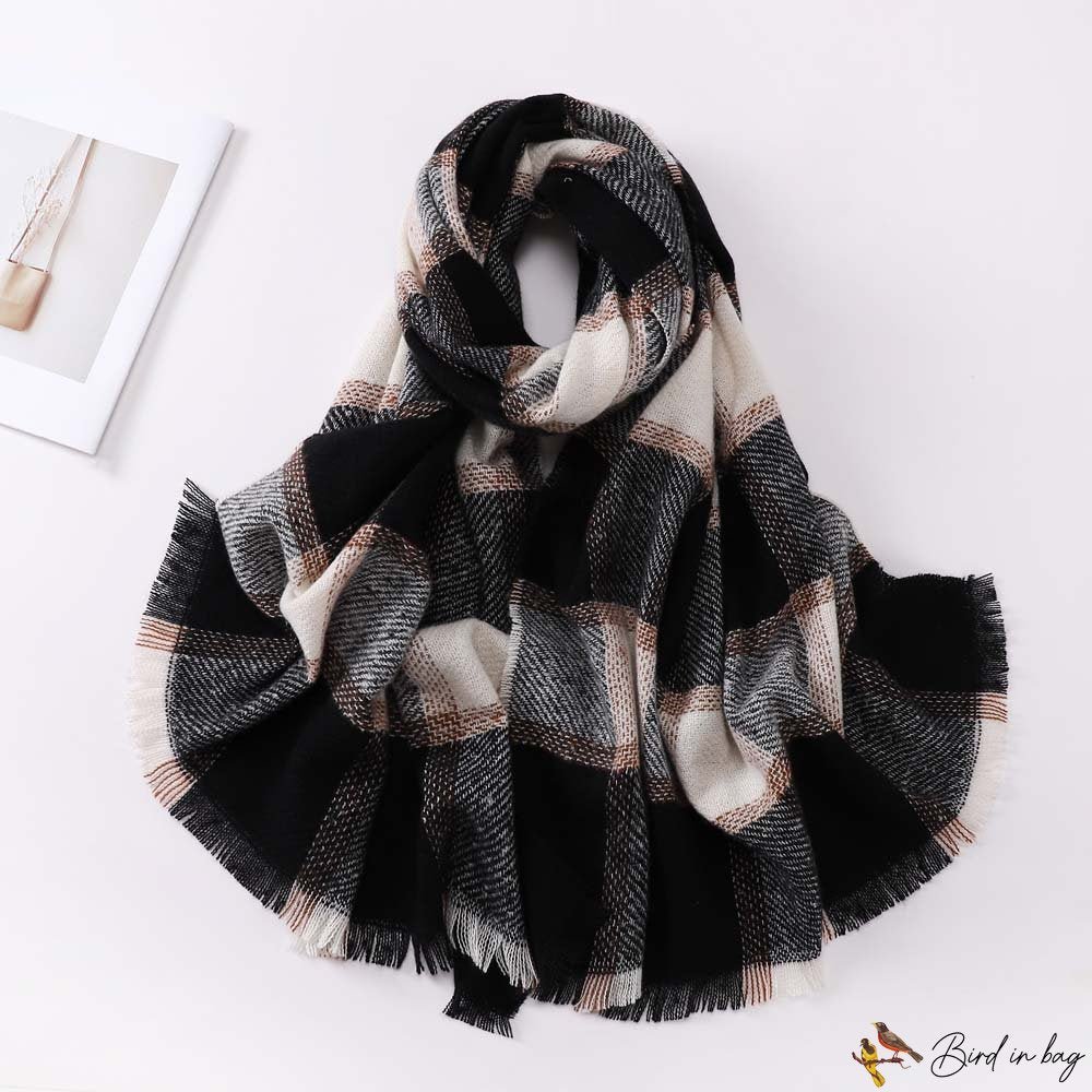 Early autumn new imitation cashmere scarf female windproof warm long thickened multi-color scarf sha