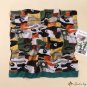 Early autumn shawl multi-use female imitation cotton and linen printing color blocking scarf warm fa