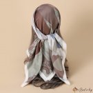 The new twill simulation silk square scarf flow big brand temperament silk scarf female headscarf sh