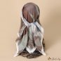 The new twill simulation silk square scarf flow big brand temperament silk scarf female headscarf sh