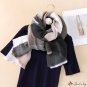 Early autumn new polyester and cotton multi-color lines plaid scarf female warm long thickened scarf