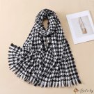 Early autumn new imitation cashmere lines plaid scarf female warm fringe long thickened scarf decora
