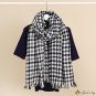 Early autumn new imitation cashmere lines plaid scarf female warm fringe long thickened scarf decora