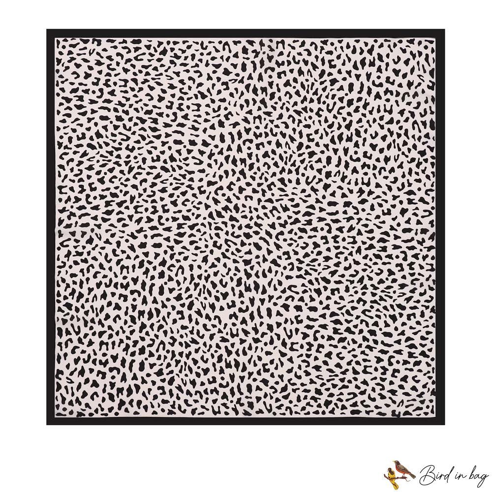 Printed simulation silk scarf fashion hair band small square scarf female spring and autumn thin sec