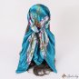 Black classic paragraph silk scarf 90CM simulation silk printing satin ladies wrapping wrapping head