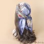 New simulation silk oil painting fashion hair band small square scarf female spring and autumn thin 