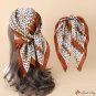 New simulation silk printing fashion hair band small square scarf female spring and autumn thin sect