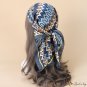 New simulation silk printing fashion hair band small square scarf female spring and autumn thin sect