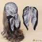 New simulation silk printing fashion hair band small square scarf female spring and autumn thin sect