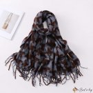 Early autumn new imitation cashmere scarf female warm fringe long thickened multi-color scarf shawl